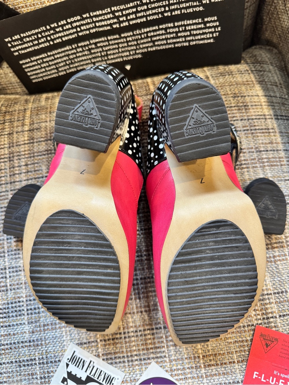 John Fluevog Berry & Dots Platform Mary Jane Heels - Picture 5 of 5